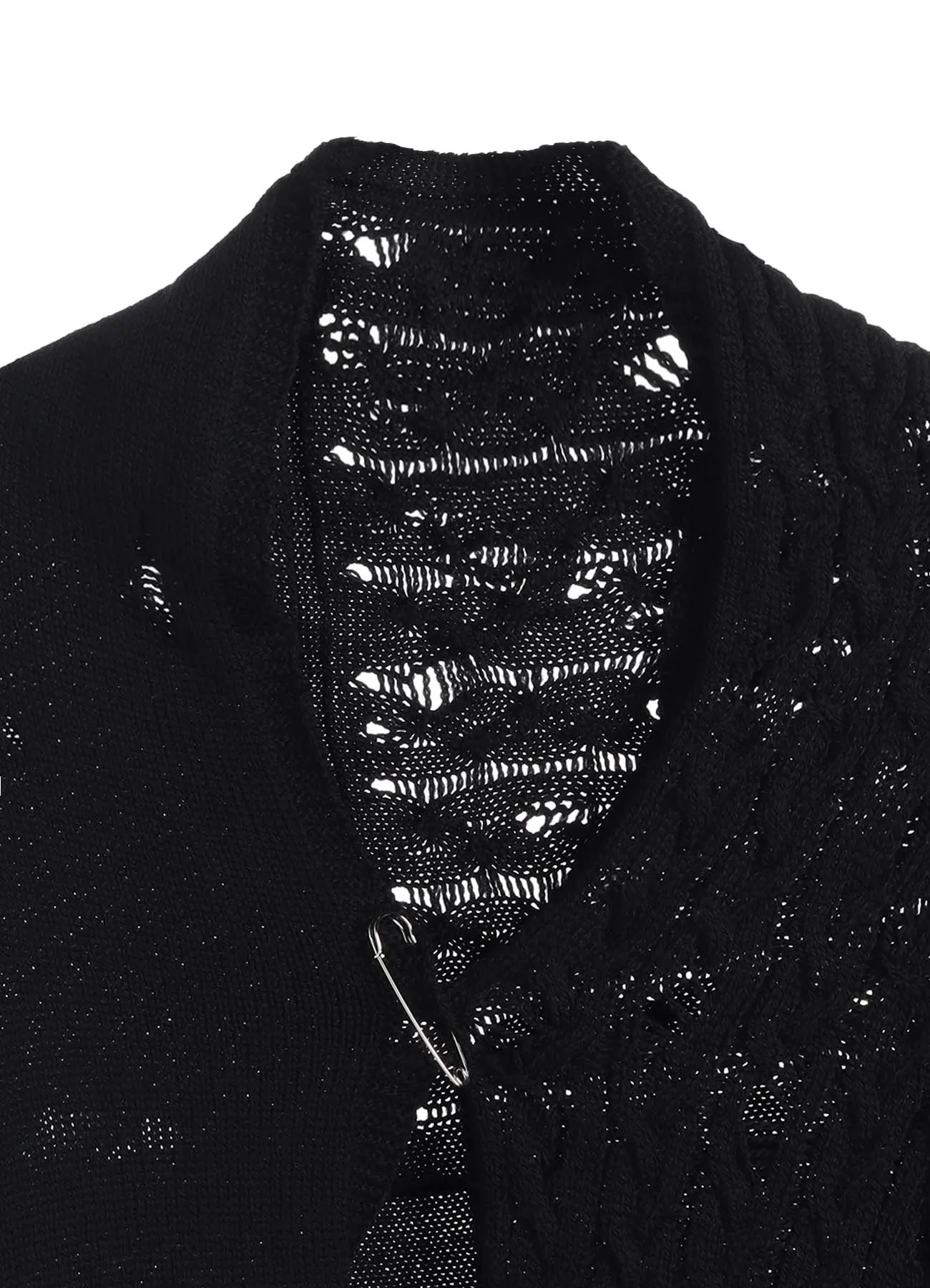 5G1P COMBINATION PATTERN DAMAGED DETAIL CARDIGAN sold by Yohji Yamamoto product image thumbnail 5