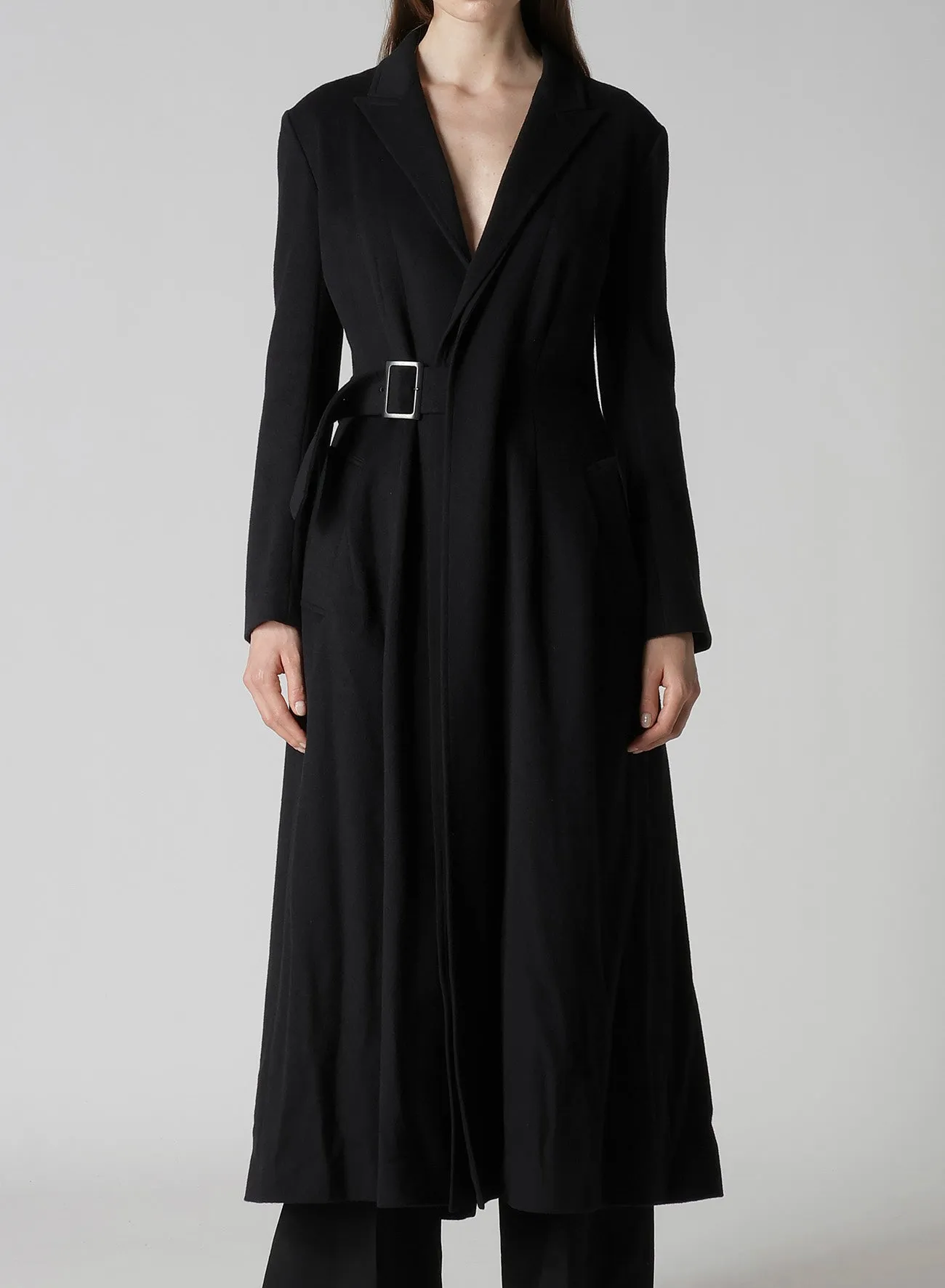 W/Ca BEAVER CLOTH WAIST BELT D COAT sold by Yohji Yamamoto product image thumbnail 2