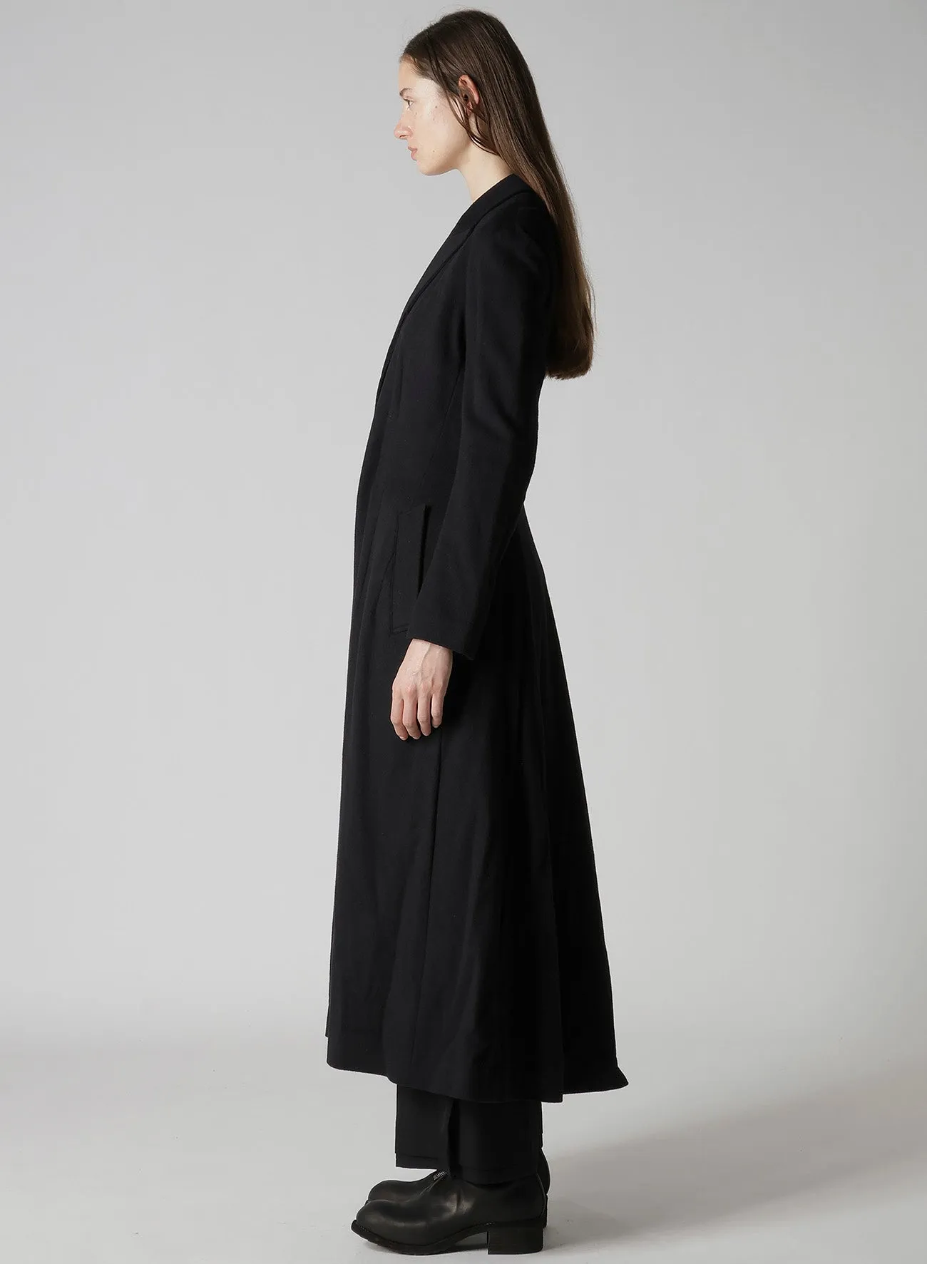 W/Ca BEAVER CLOTH WAIST BELT D COAT sold by Yohji Yamamoto product image thumbnail 4