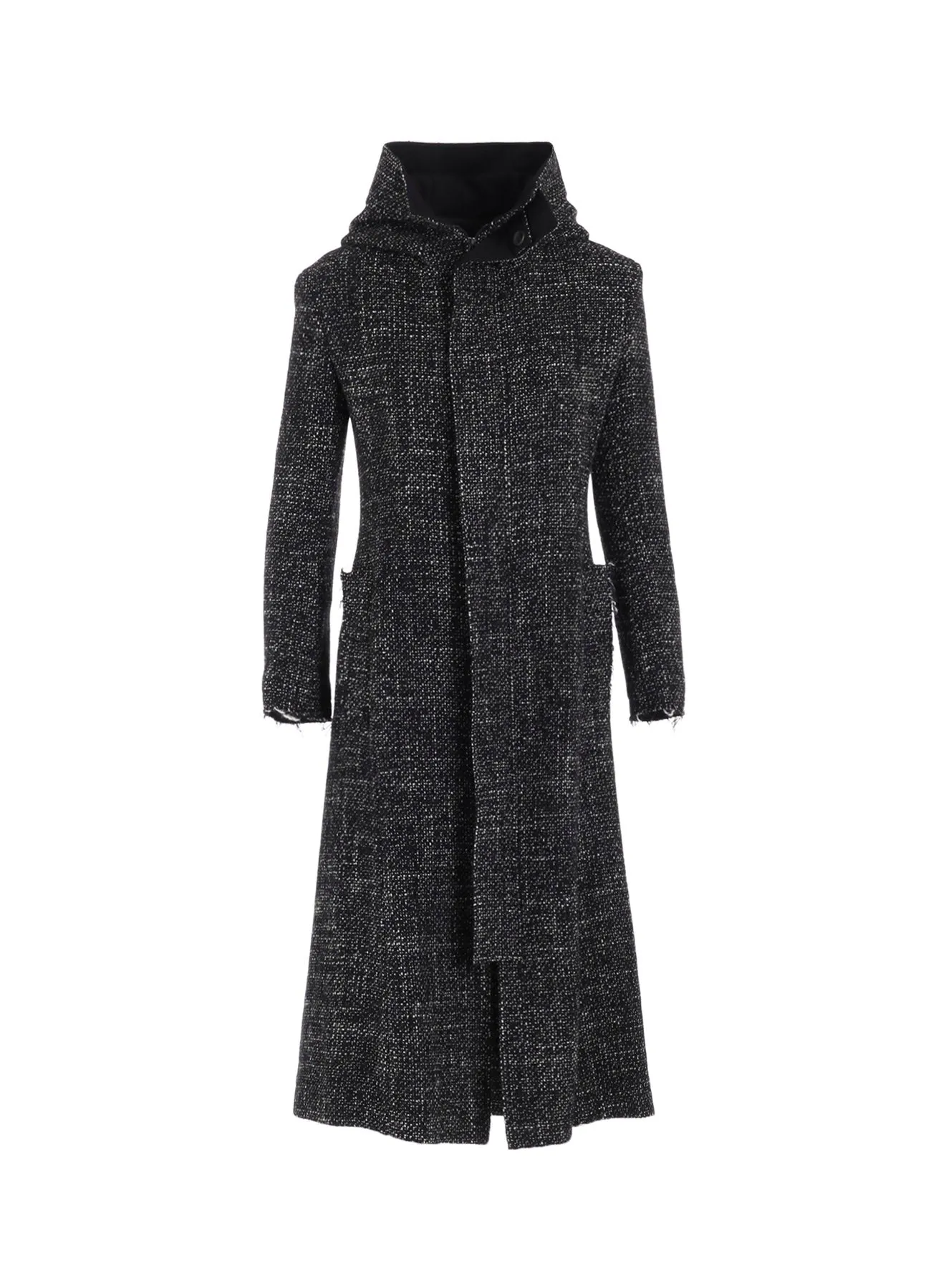 HANDMADE TWEED HOODED ZIP COAT sold by Yohji Yamamoto