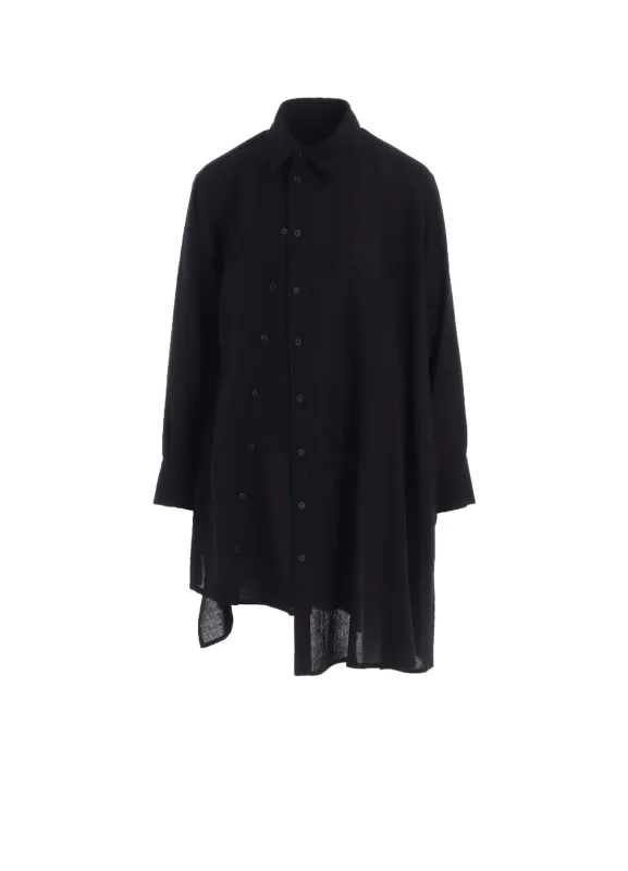 WOOL VIYELLA W FRONT ASM BLOUSE sold by Yohji Yamamoto