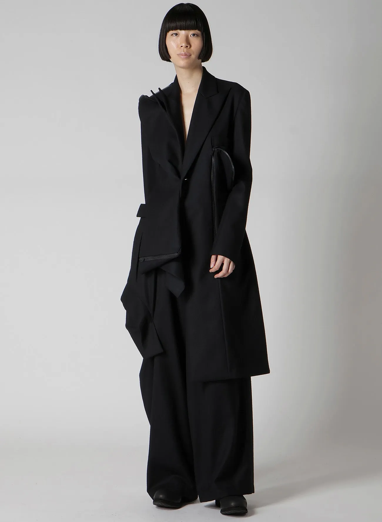 W/SAXONY ZIP DETAIL JACKET sold by Yohji Yamamoto product image thumbnail 3