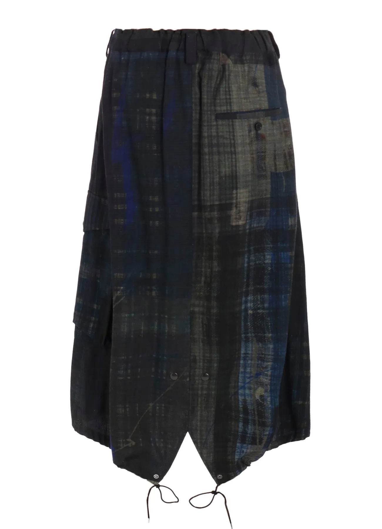 FADED PLAID 6OZ DENIM FISH TAIL SKIRT sold by Yohji Yamamoto product image thumbnail 3
