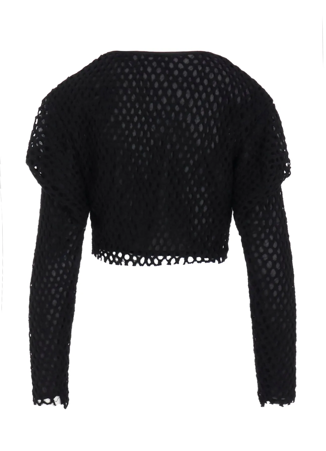 HOLE JACQUARD + CHIFFON PUFF CARDIGAN sold by Yohji Yamamoto product image thumbnail 3