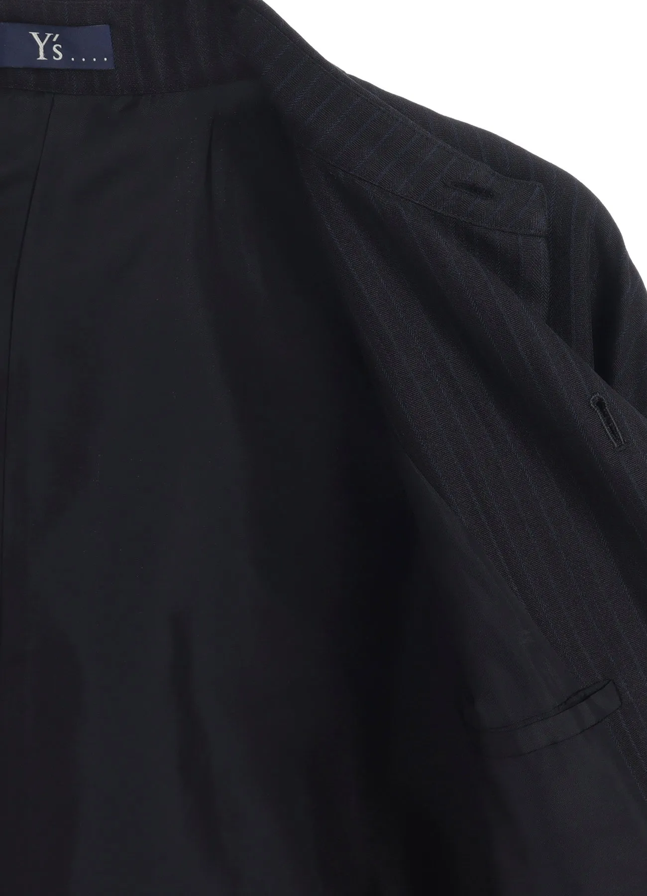 VISCOSE TWEED STRIPE LONG COAT sold by Yohji Yamamoto product image thumbnail 4