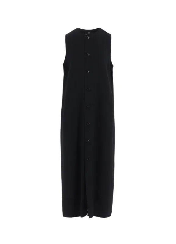 WOOL GABARDINE FRONT OPEN DRESS made by Yohji Yamamoto