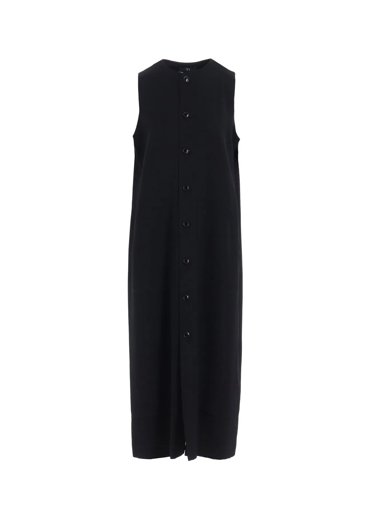 WOOL GABARDINE FRONT OPEN DRESS sold by Yohji Yamamoto