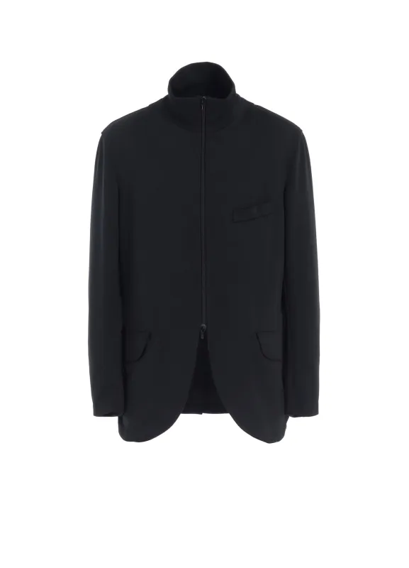 PE/SMOOTH ZIPPER THREAD TURTLE NECK JACKET sold by Yohji Yamamoto