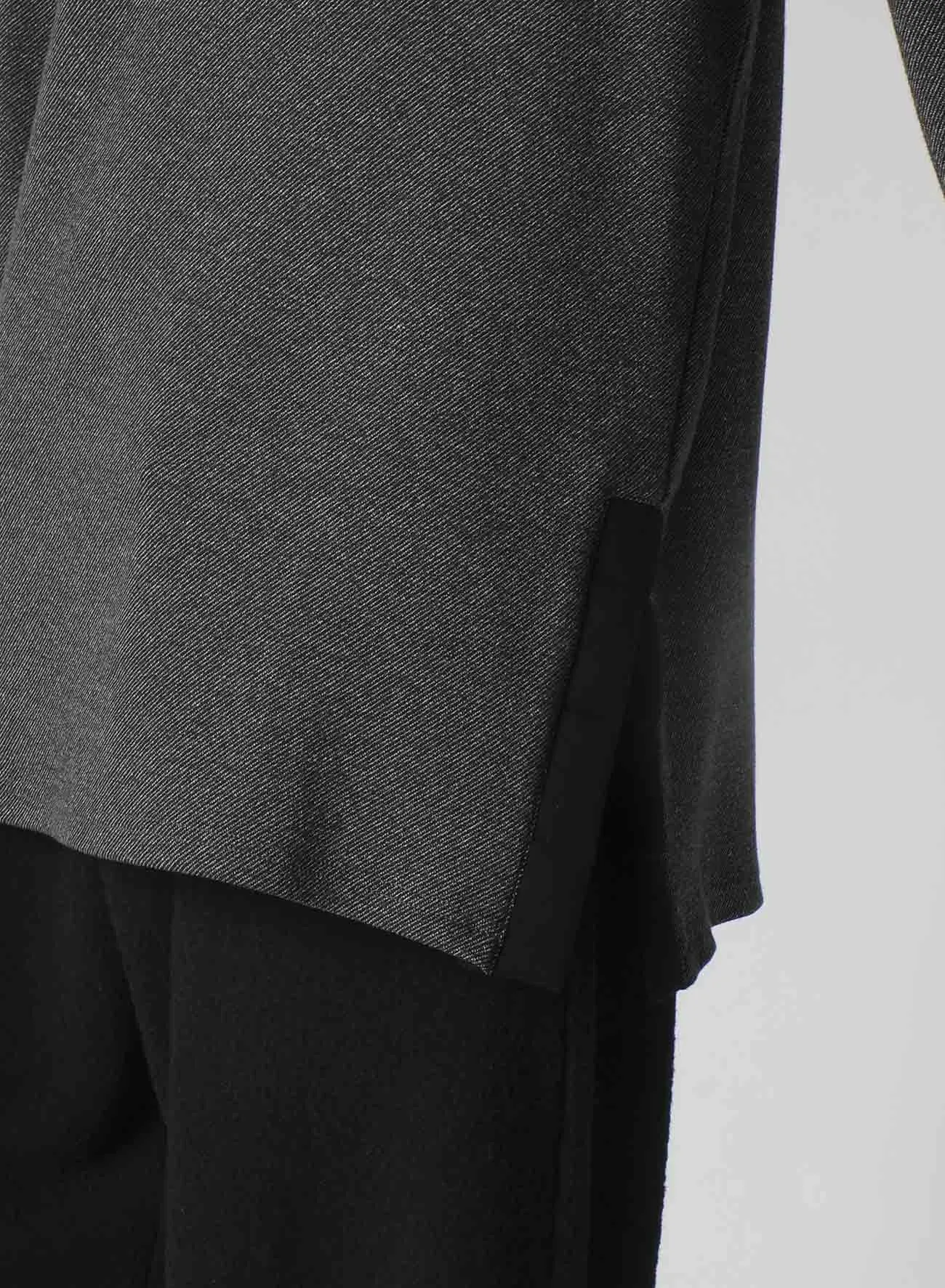 COTTON WOOL TWILL JERSEY SIDE SLIT PADDED HIGH NECK PO sold by Yohji Yamamoto product image thumbnail 5