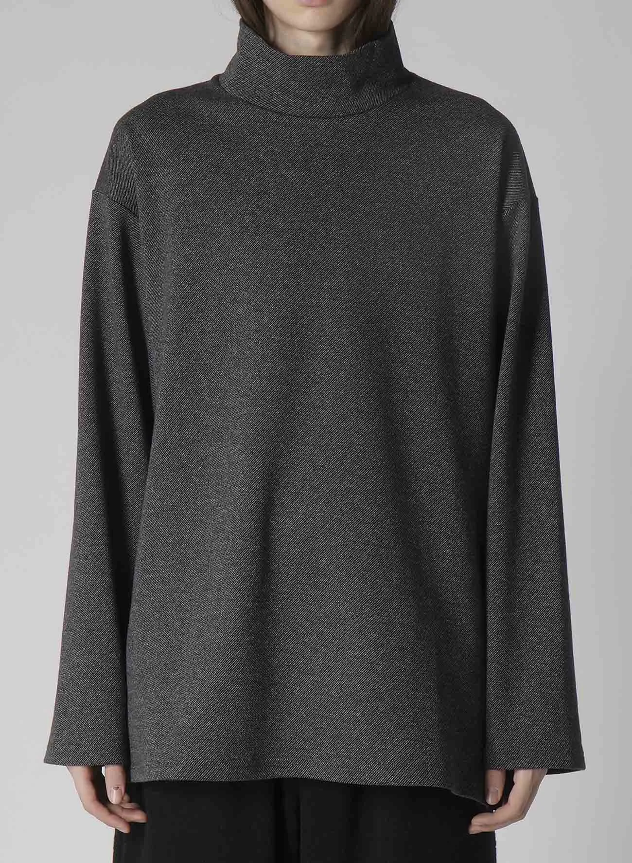 COTTON WOOL TWILL JERSEY SIDE SLIT PADDED HIGH NECK PO sold by Yohji Yamamoto product image thumbnail 2