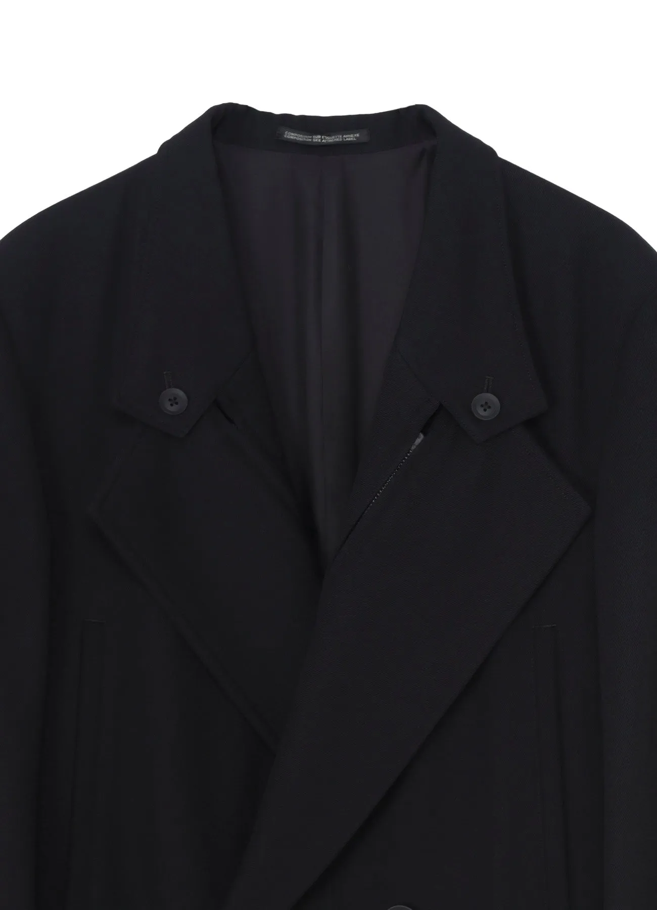 ARMY GABARDINE ZIPPER LONG JACKET sold by Yohji Yamamoto product image thumbnail 4