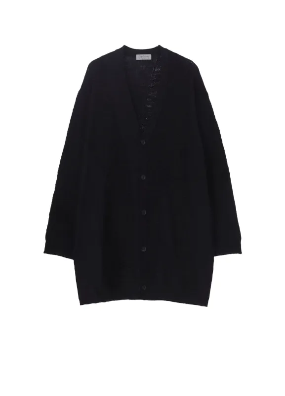 5G1P COMBINATION KNIT COMBINATION V NECK CARDIGAN sold by Yohji Yamamoto