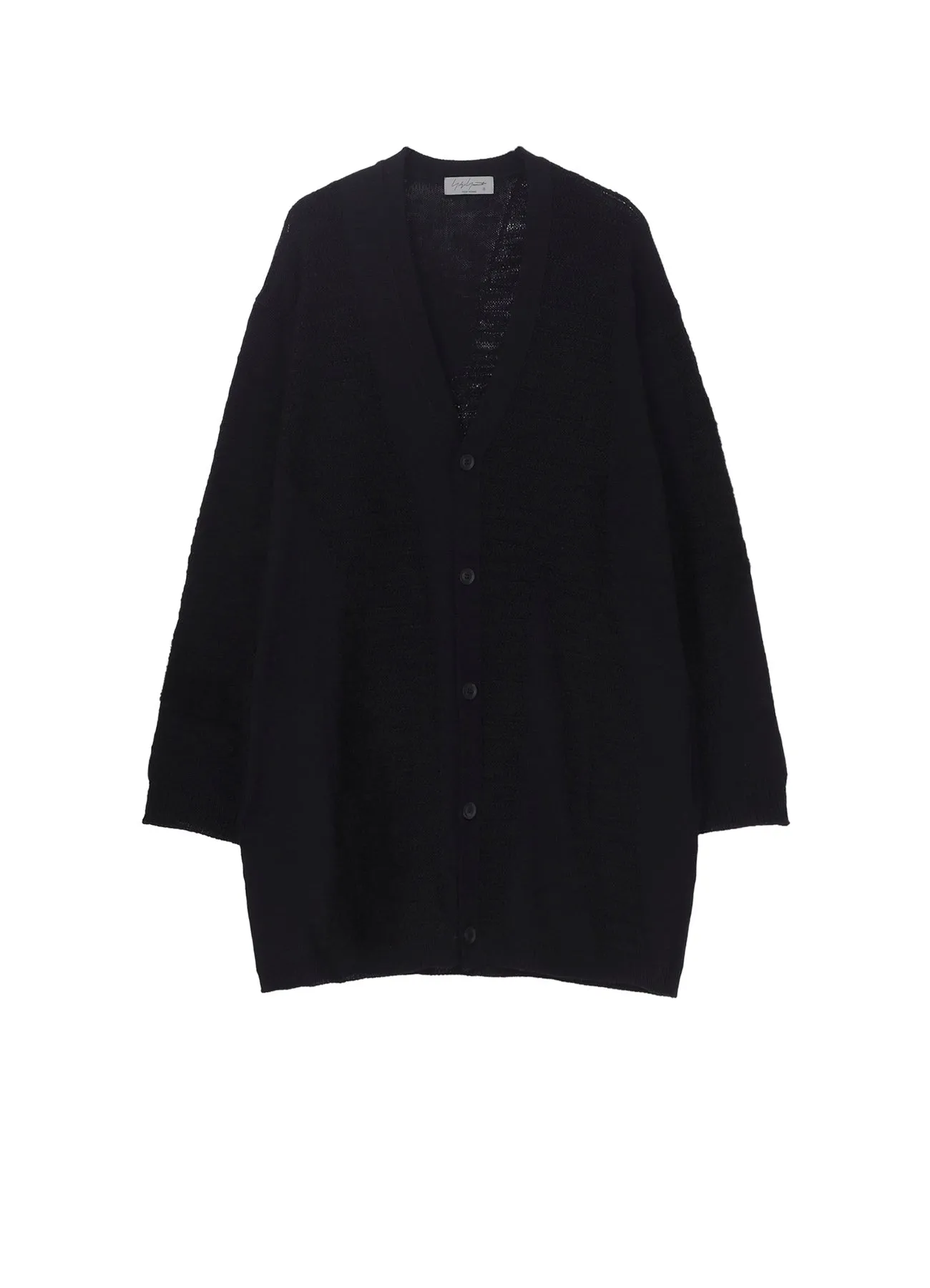 5G1P COMBINATION KNIT COMBINATION V NECK CARDIGAN sold by Yohji Yamamoto