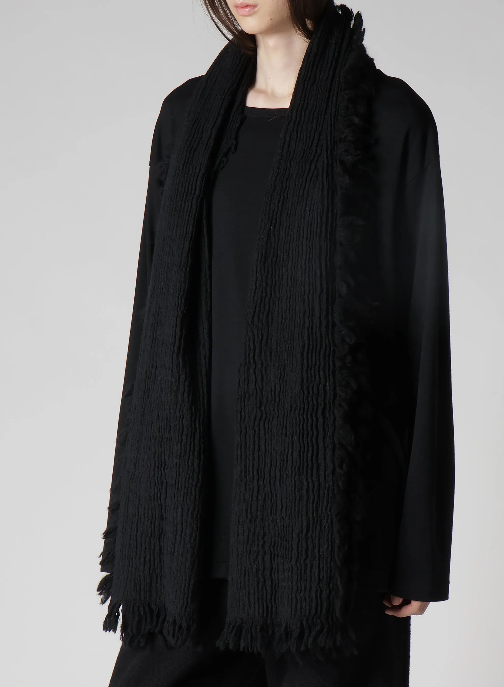 W FLAT/W SLUB WILLOW SCARF sold by Yohji Yamamoto product image thumbnail 4