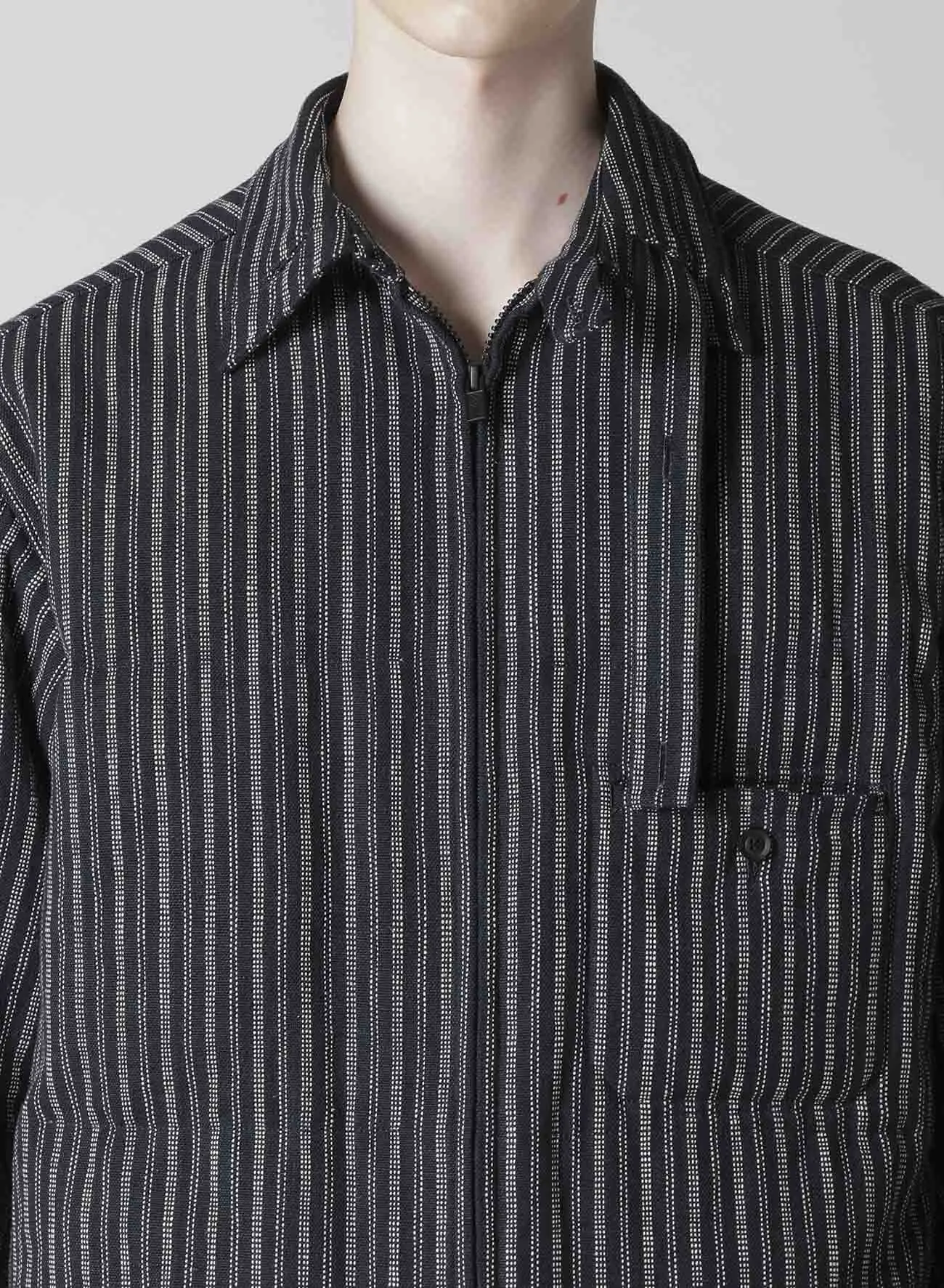 KHADI COTTON TAB COLLAR PADDED BLOUSE sold by Yohji Yamamoto product image thumbnail 5