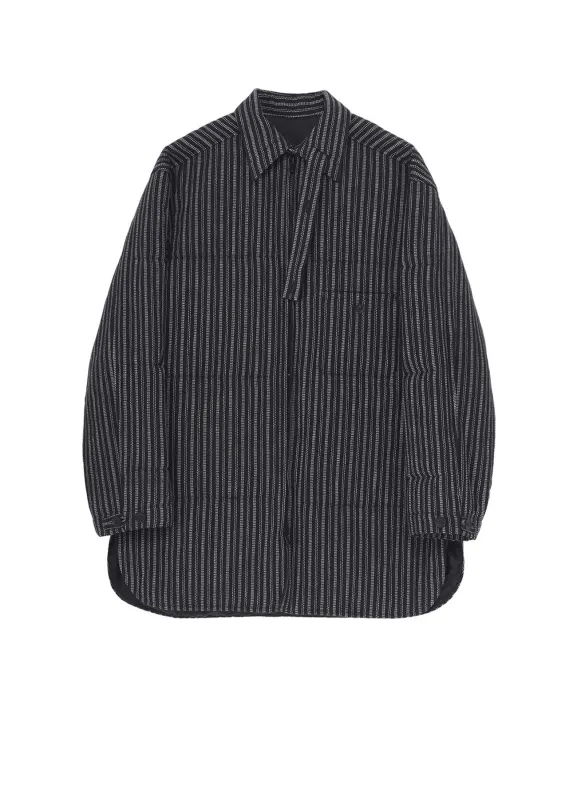 KHADI COTTON TAB COLLAR PADDED BLOUSE made by Yohji Yamamoto