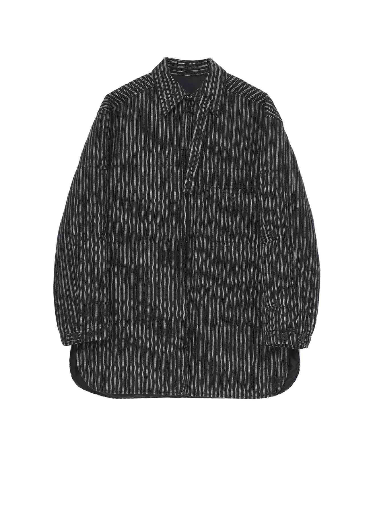 KHADI COTTON TAB COLLAR PADDED BLOUSE sold by Yohji Yamamoto
