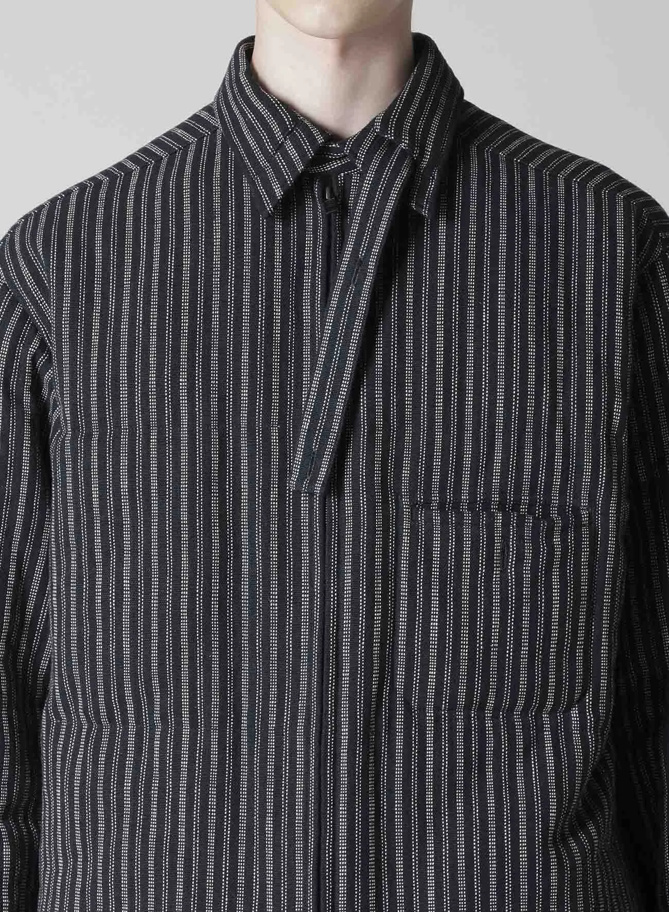 KHADI COTTON TAB COLLAR PADDED BLOUSE sold by Yohji Yamamoto product image thumbnail 4