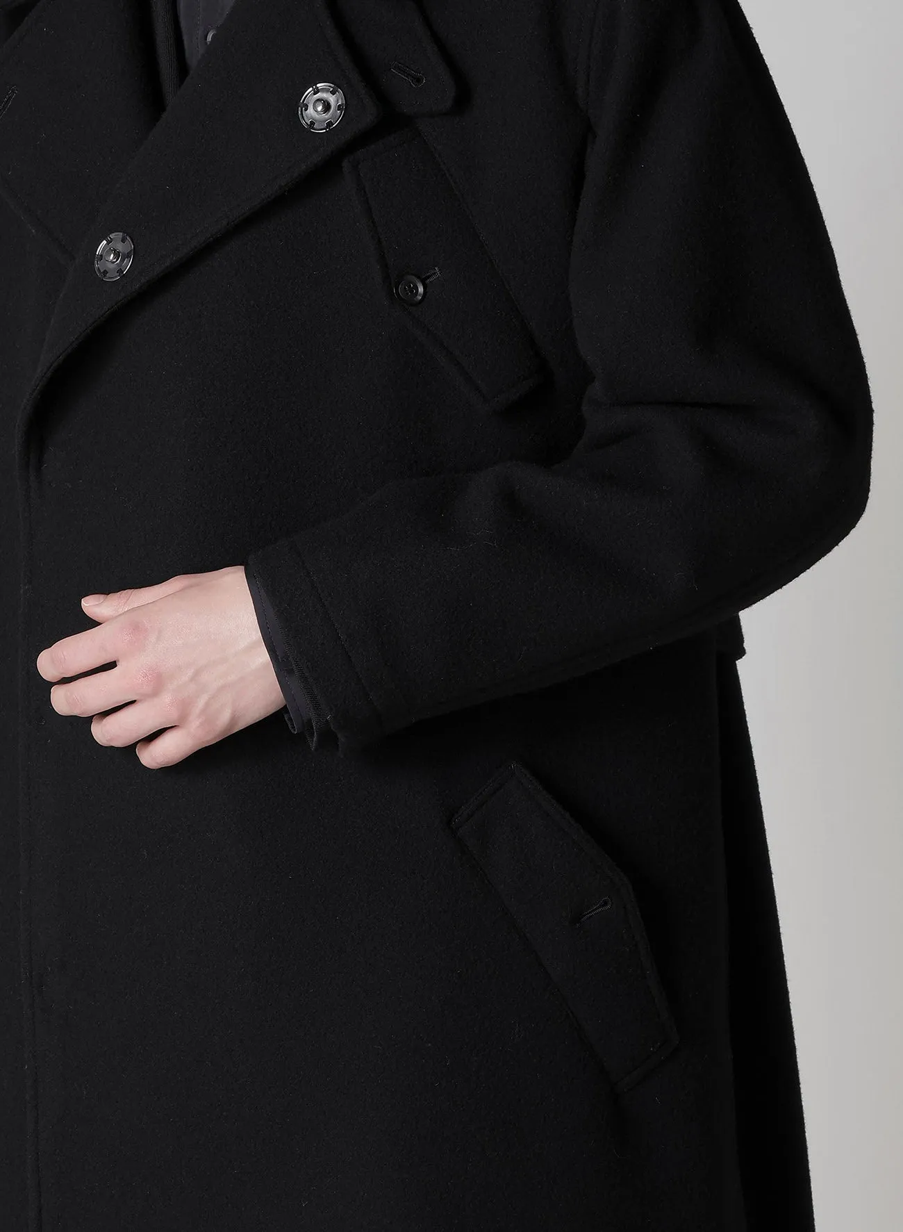 AIRY MOSSER HOODED COAT sold by Yohji Yamamoto product image thumbnail 4