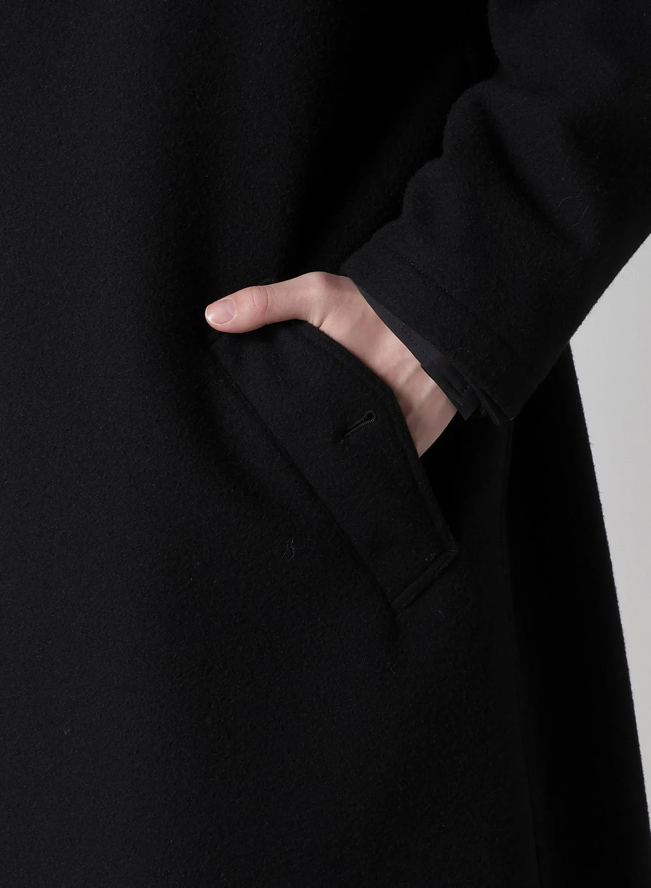 AIRY MOSSER HOODED COAT sold by Yohji Yamamoto product image thumbnail 5