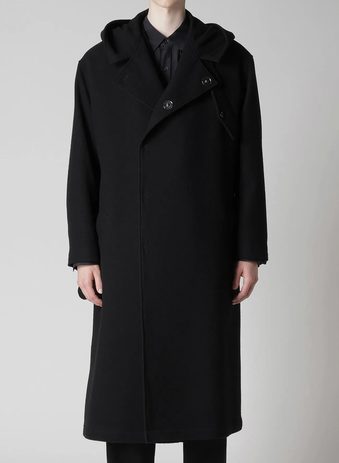 AIRY MOSSER HOODED COAT sold by Yohji Yamamoto product image thumbnail 2