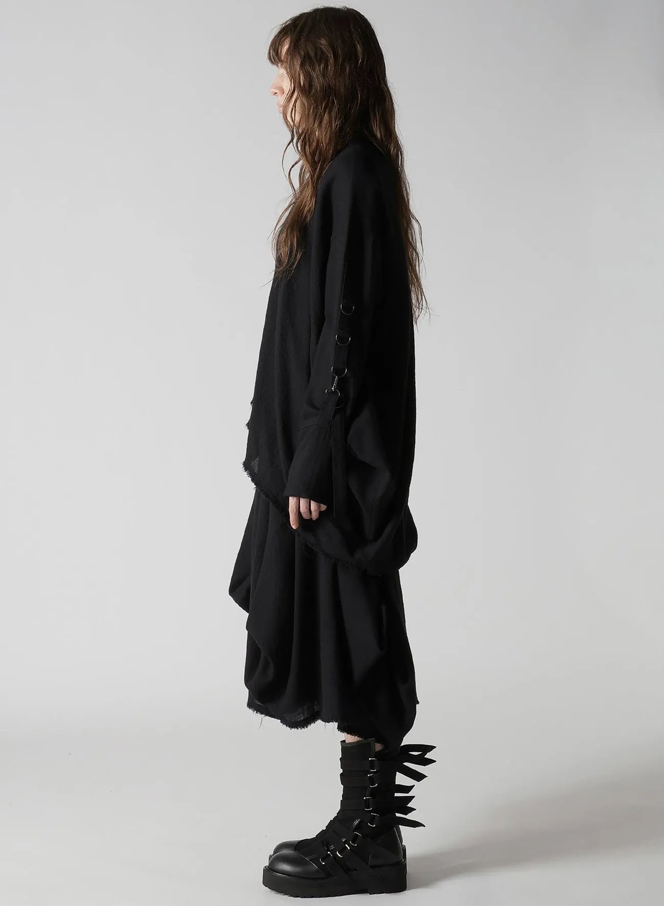 WOOL VIYELLA BLOUSE WITH D-RINGS sold by Yohji Yamamoto product image thumbnail 5