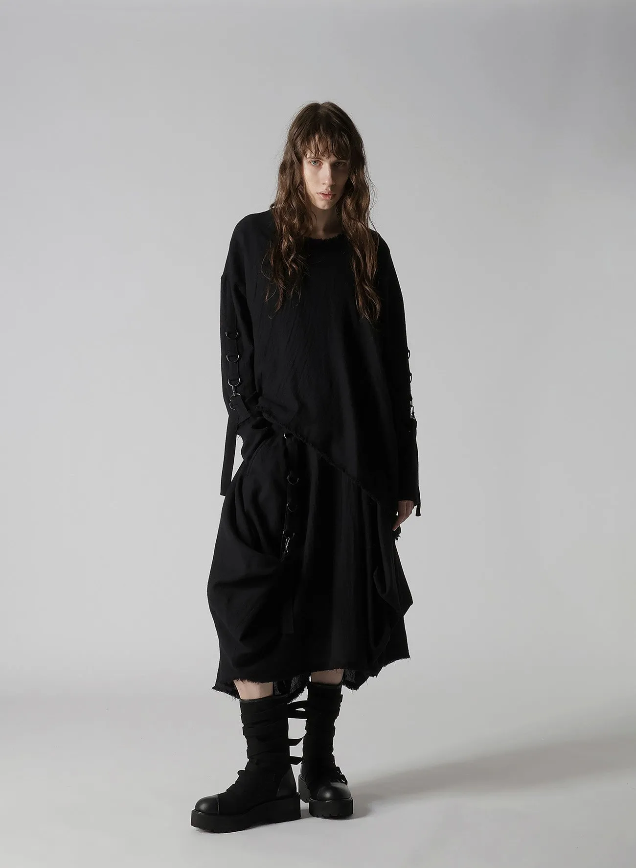 WOOL VIYELLA BLOUSE WITH D-RINGS sold by Yohji Yamamoto product image thumbnail 4
