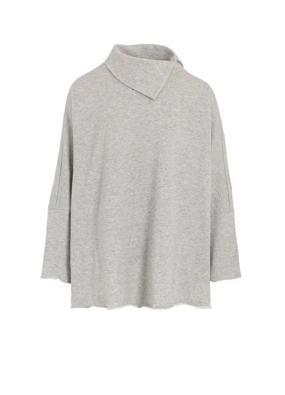 COTTON MINI FLEECE ASYMMETRIC COLLAR PULLOVER sold by Yohji Yamamoto