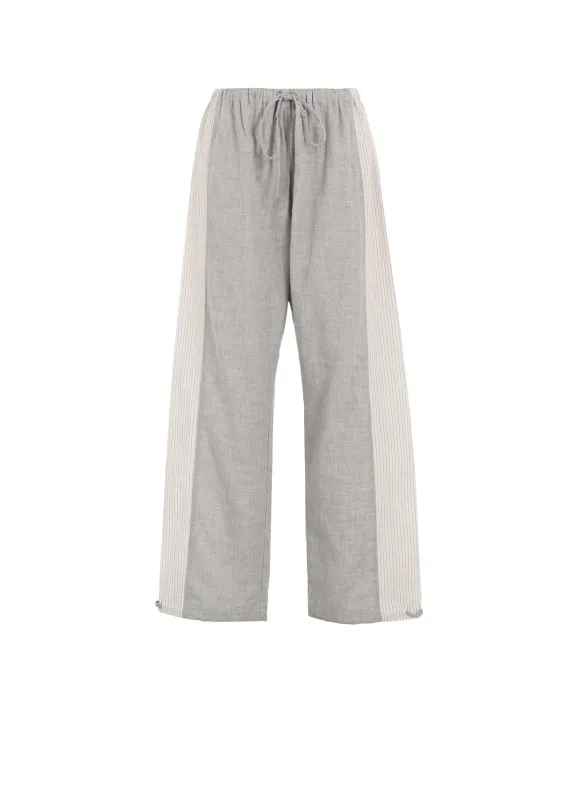 GAUZE + STRIPE PANTS (L) sold by Yohji Yamamoto