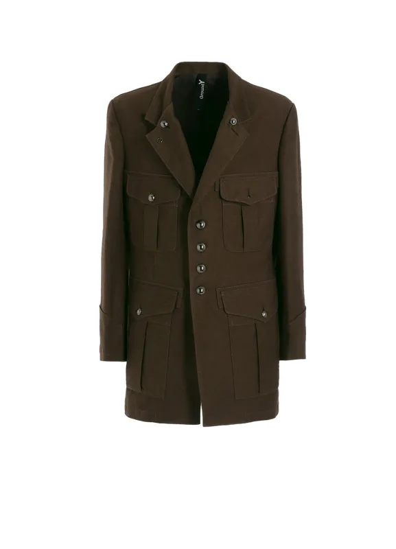 COTTON FLAX MOLESKIN BC BENTZ MILITARY JACKET sold by Yohji Yamamoto