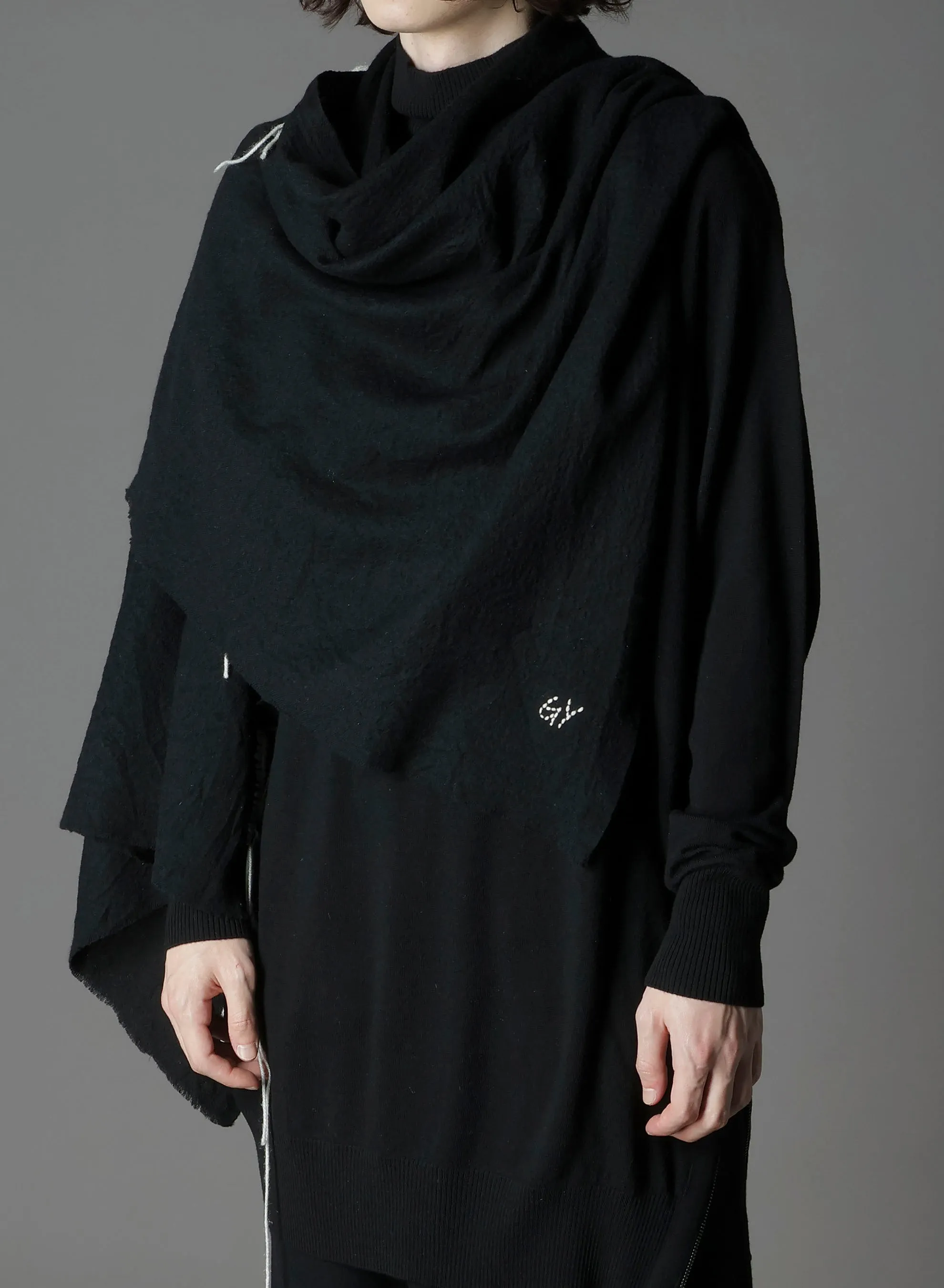 TETANY WOOL HAND STITCH SCARF sold by Yohji Yamamoto product image thumbnail 4