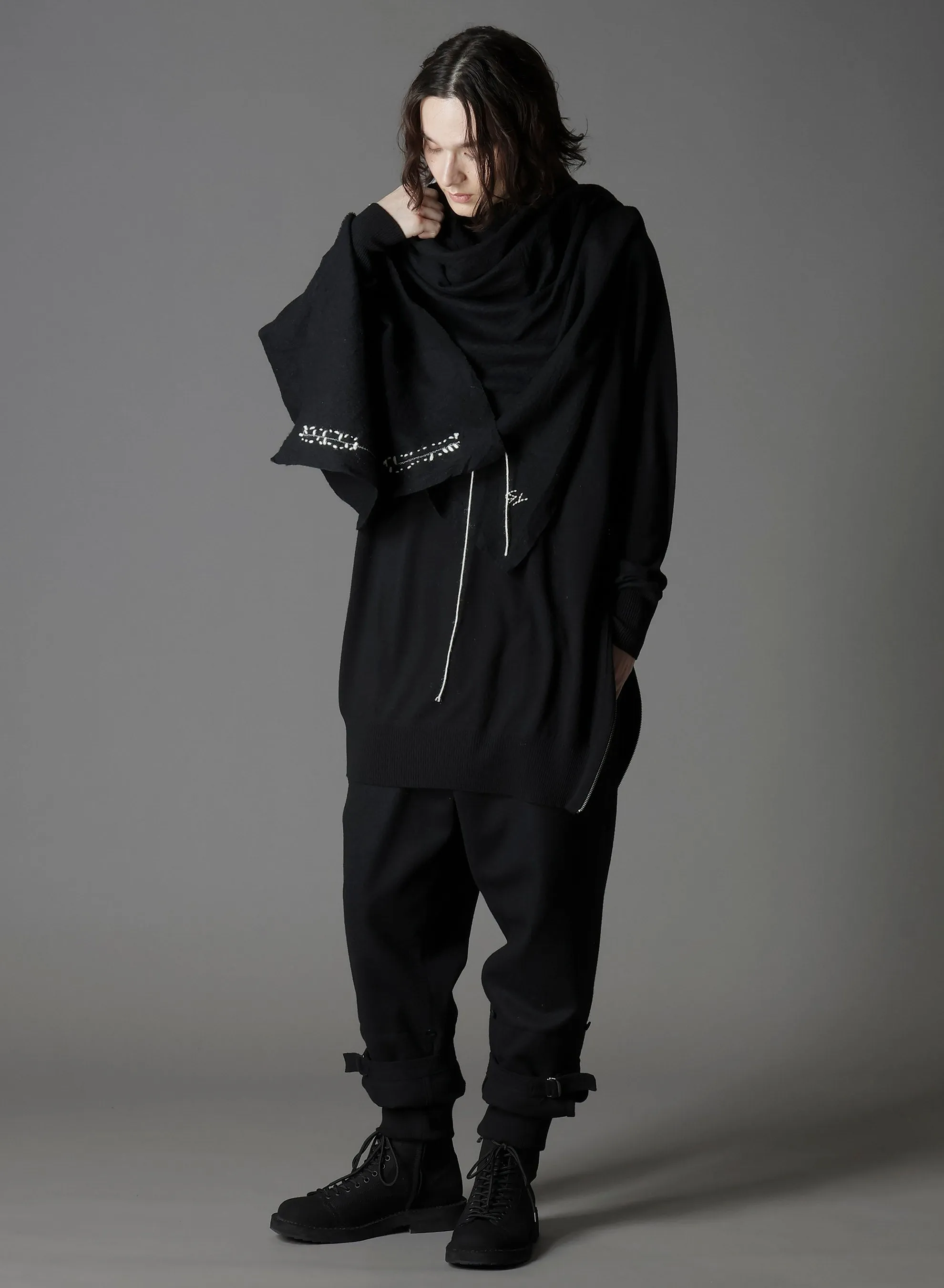 TETANY WOOL HAND STITCH SCARF sold by Yohji Yamamoto product image thumbnail 2