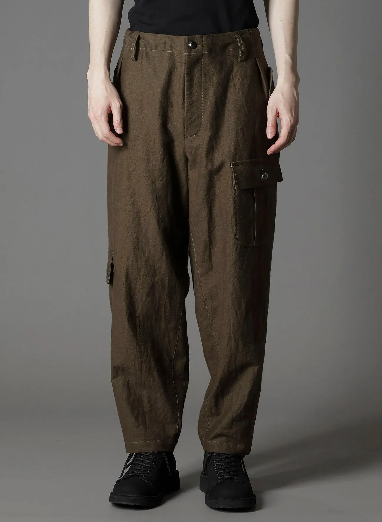COTTON FLAX MOLESKIN POCKET SLIM PANTS sold by Yohji Yamamoto product image thumbnail 5