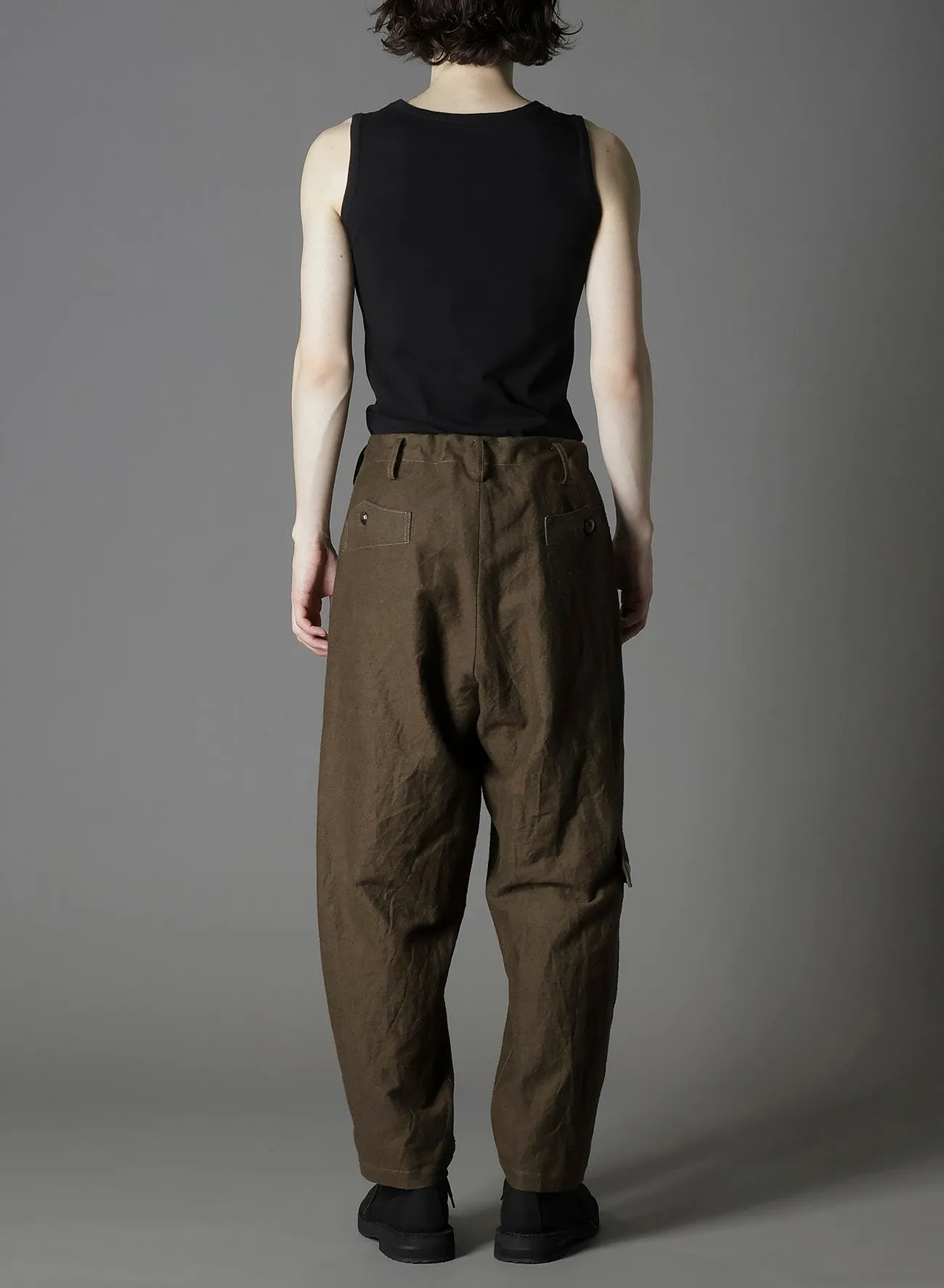 COTTON FLAX MOLESKIN POCKET SLIM PANTS sold by Yohji Yamamoto product image thumbnail 3
