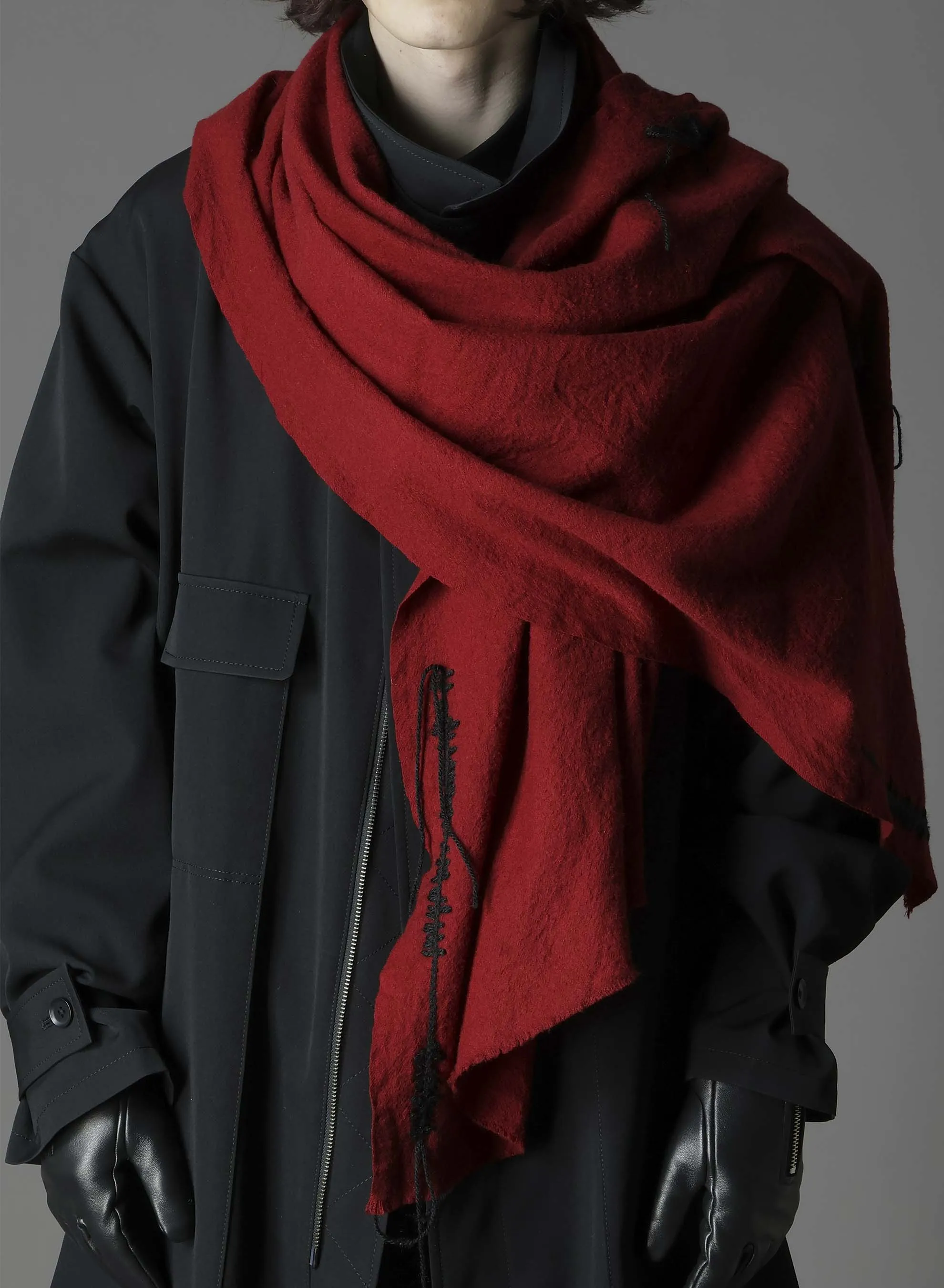 TETANY WOOL HAND STITCH SCARF sold by Yohji Yamamoto product image thumbnail 3