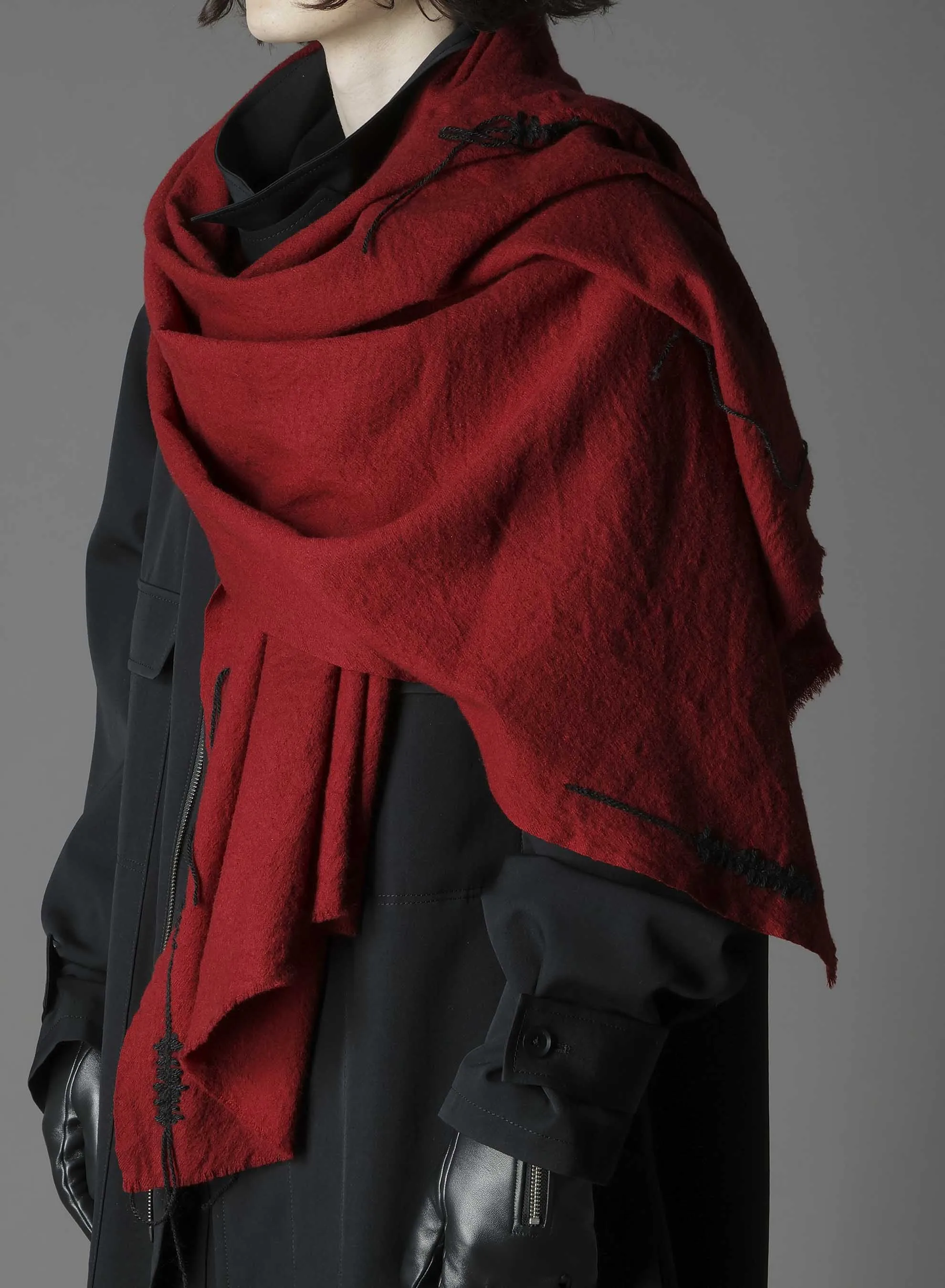 TETANY WOOL HAND STITCH SCARF sold by Yohji Yamamoto product image thumbnail 4