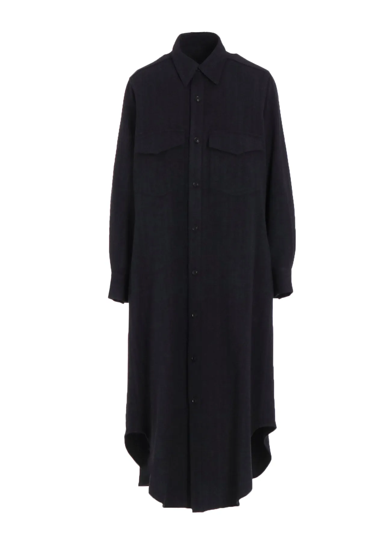 W/NY HERRINGBONE MILITARY LONG DRESS sold by Yohji Yamamoto product image thumbnail 2