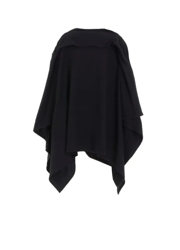 TOP VINTAGE FLANNEL ASYMMETRIC CAPE made by Yohji Yamamoto