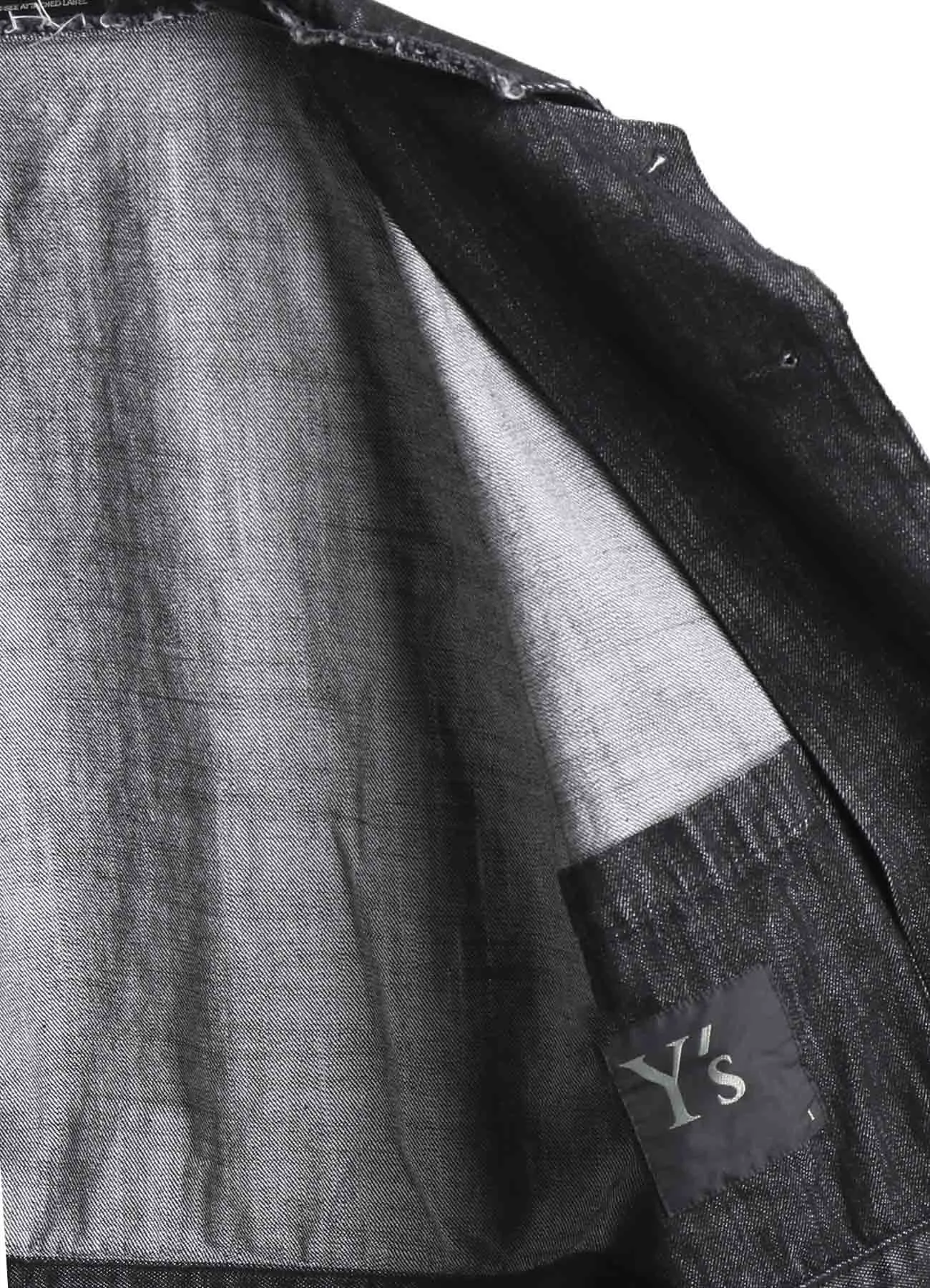 8OZ DENIM SLIT COLLART SHORT BLOUSE sold by Yohji Yamamoto product image thumbnail 5