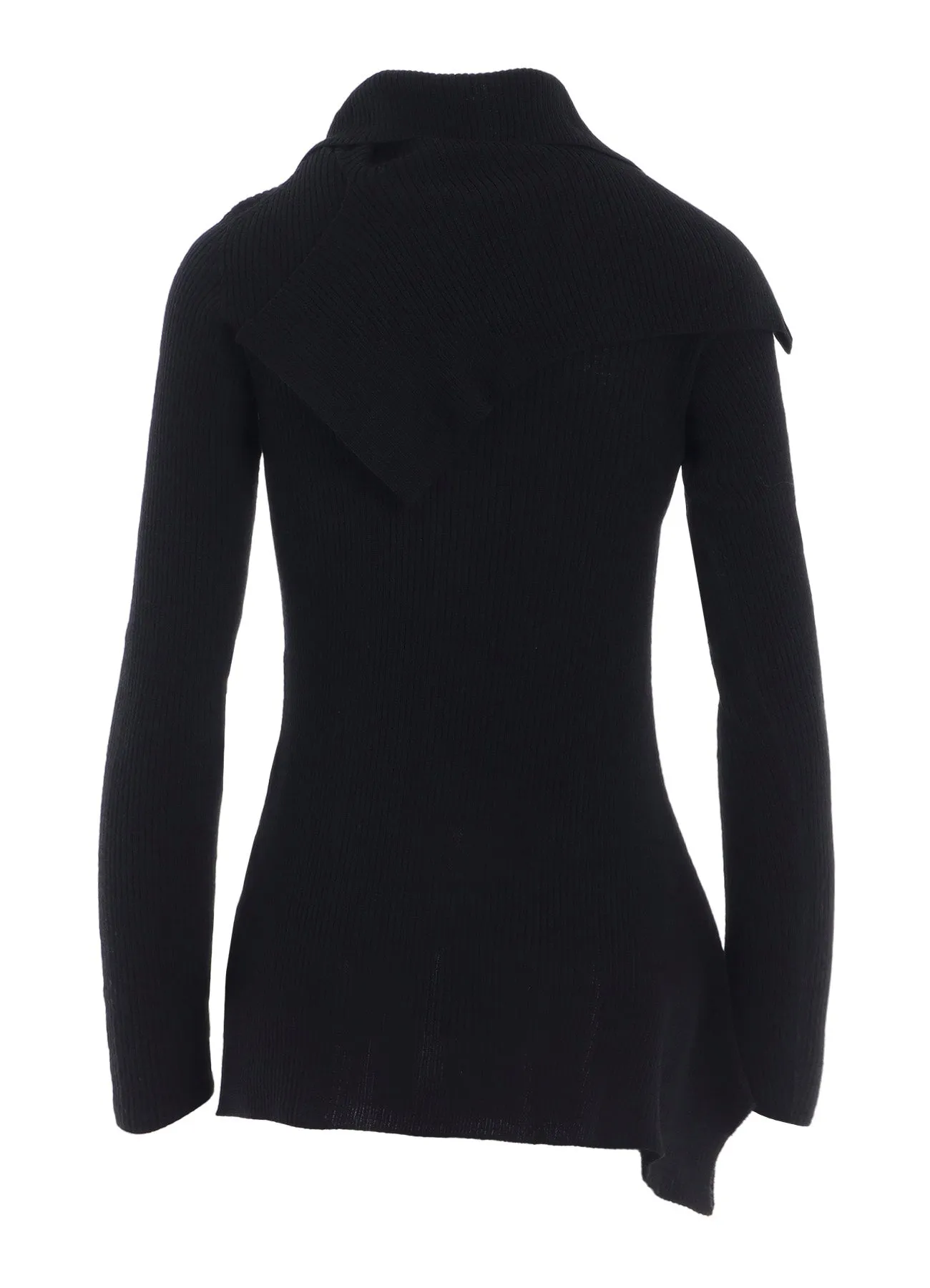 DOUBLE COLLAR ASSYMETRIC CARDIGAN sold by Yohji Yamamoto product image thumbnail 4