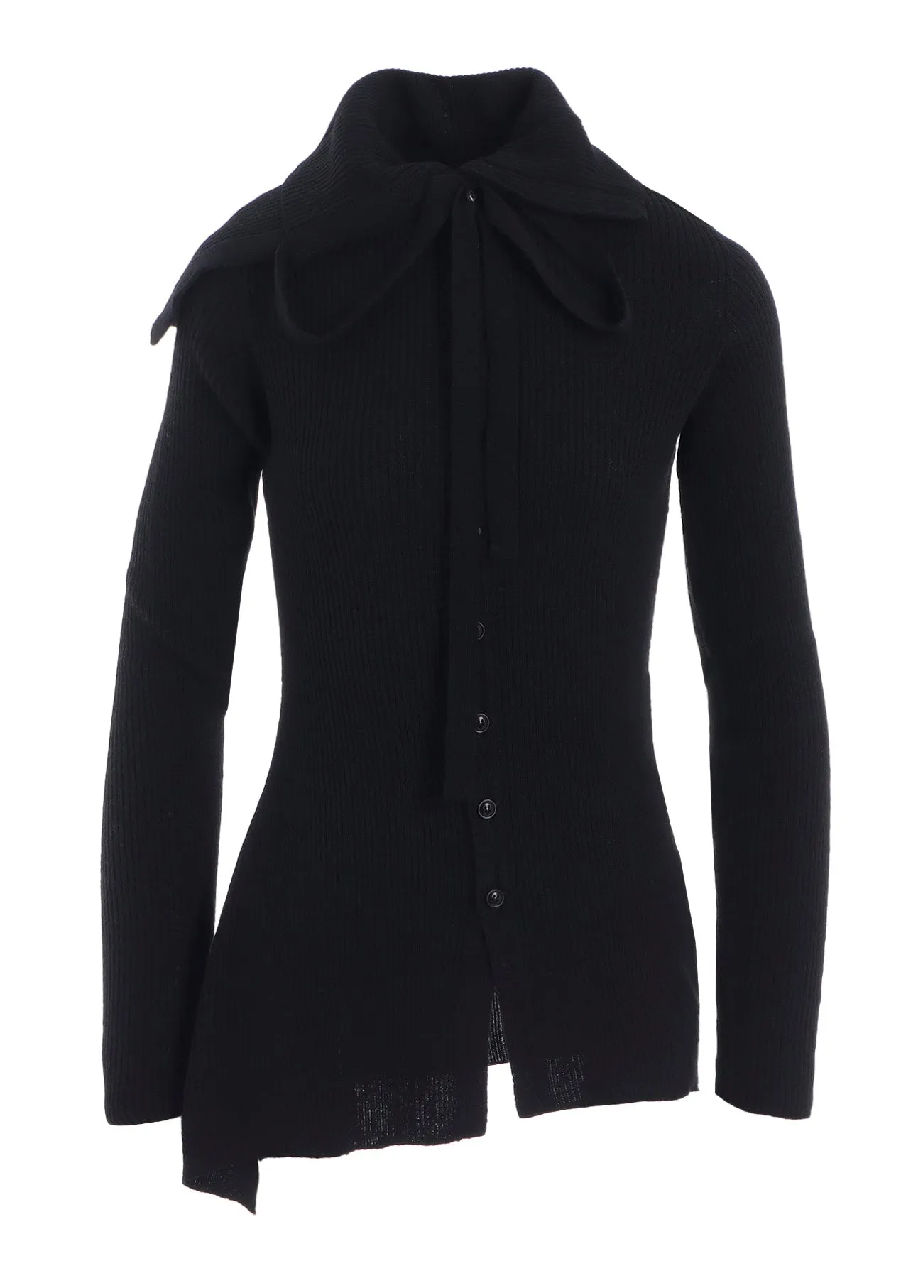 DOUBLE COLLAR ASSYMETRIC CARDIGAN sold by Yohji Yamamoto product image thumbnail 2