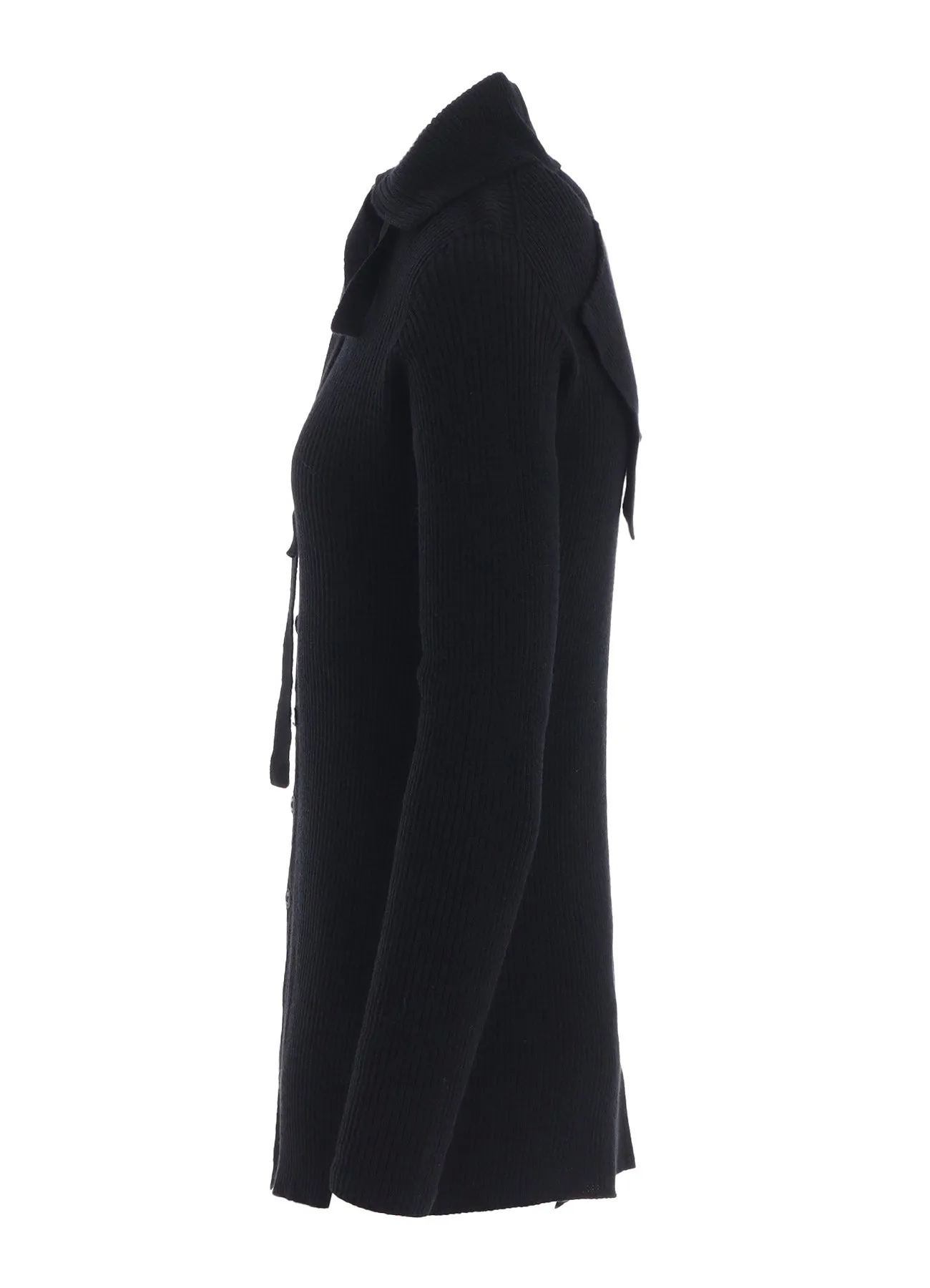 DOUBLE COLLAR ASSYMETRIC CARDIGAN sold by Yohji Yamamoto product image thumbnail 3