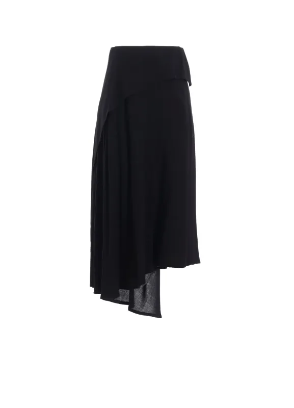 W/RY WASHER PROCESSED GAUZE ASYMMETRIC SKIRT sold by Yohji Yamamoto