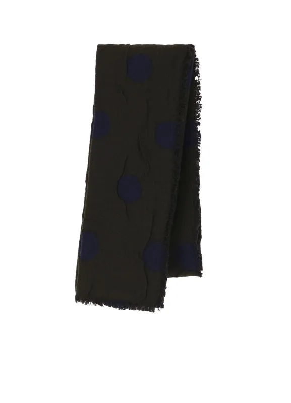 WOOL MILLING REVERSIBLE POLKA DOT SCARF sold by Yohji Yamamoto