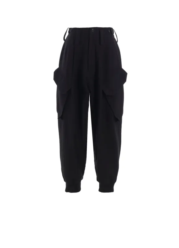 COTTON/FLAX MOLESKIN RIB HEM PANTS sold by Yohji Yamamoto
