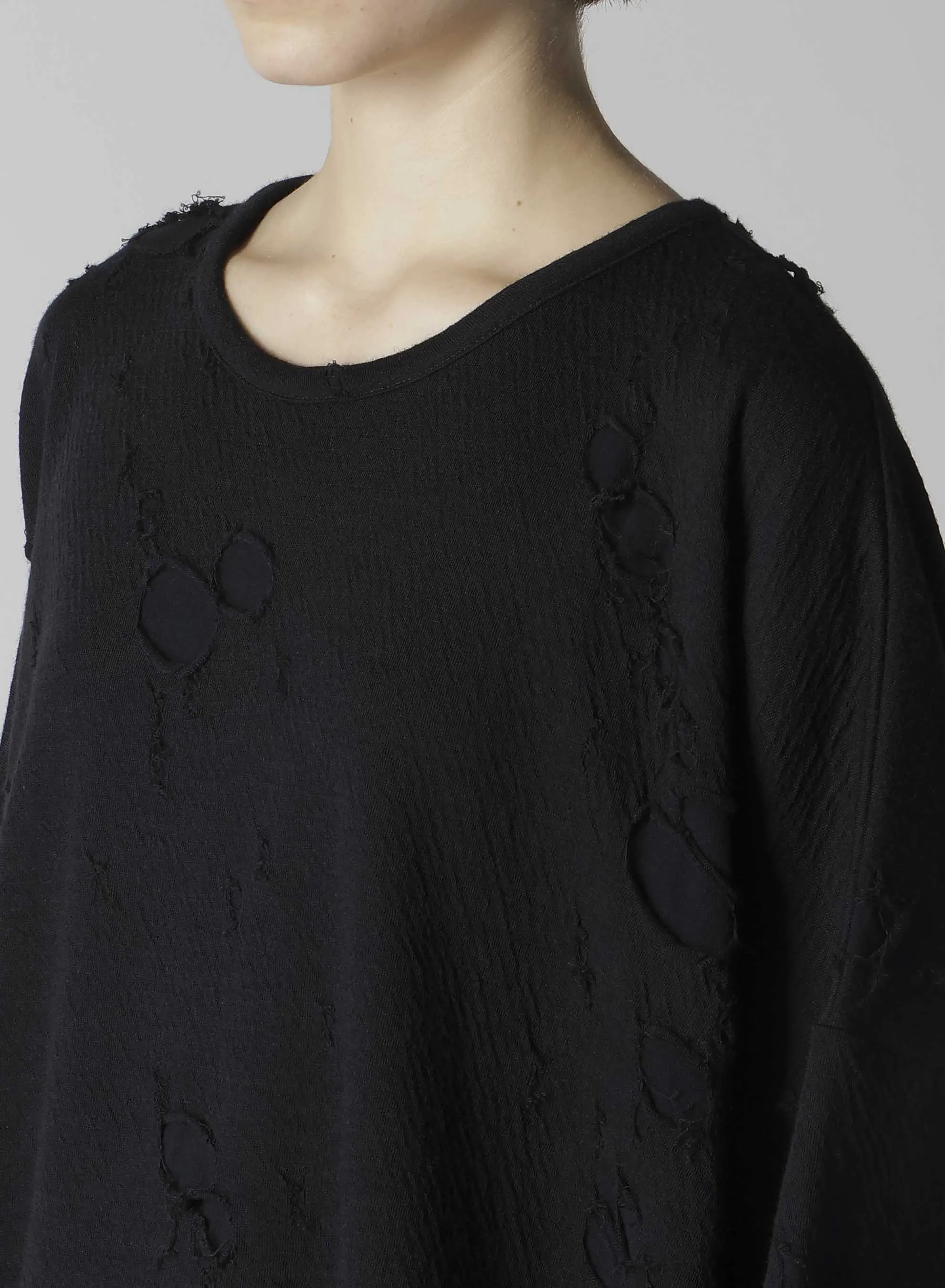 BONDED HOLE JQ ROUND NECK BIG T sold by Yohji Yamamoto product image thumbnail 5
