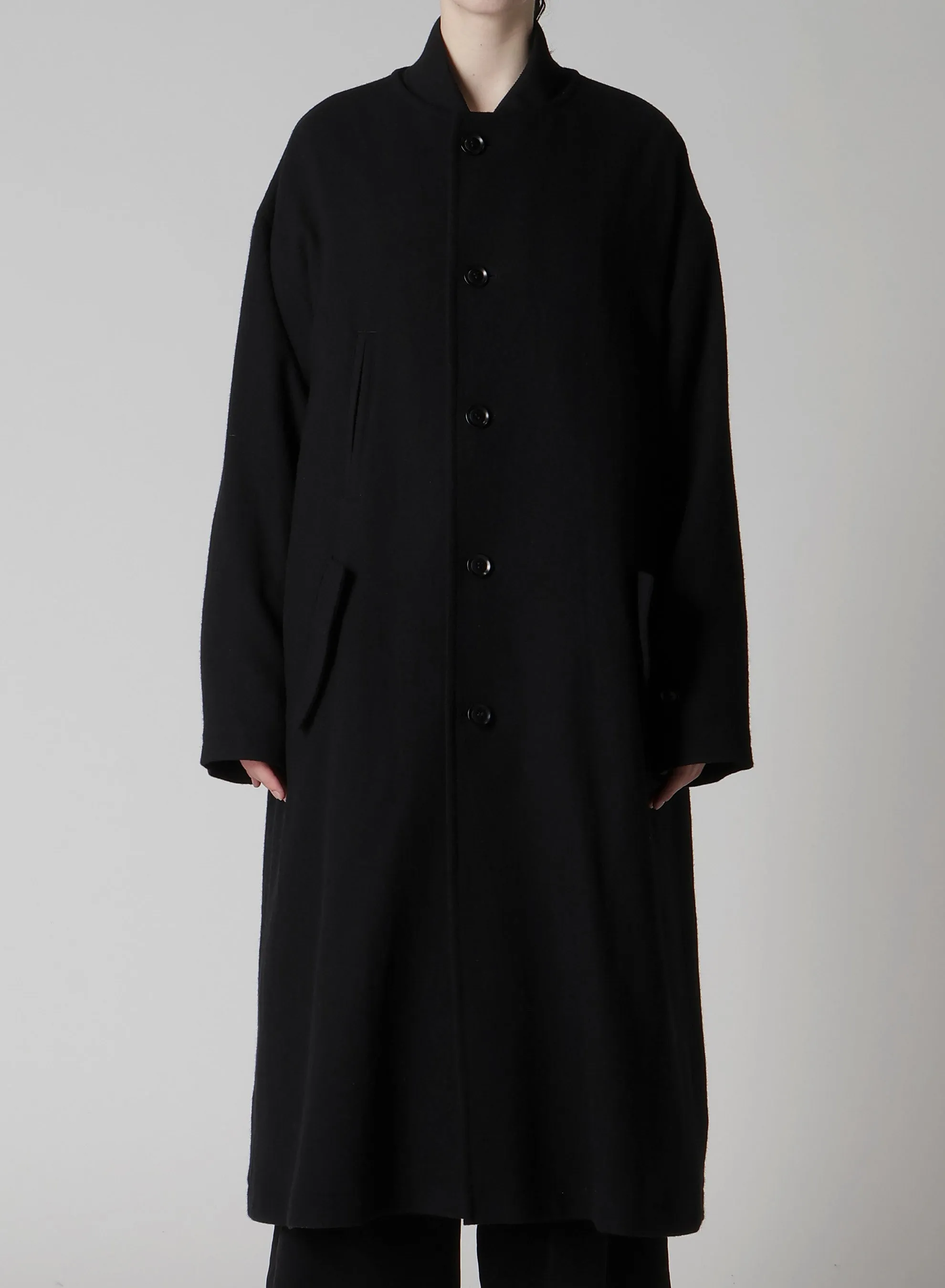 TOP VINTAGE FLANNEL COLLARLESS COAT sold by Yohji Yamamoto product image thumbnail 5