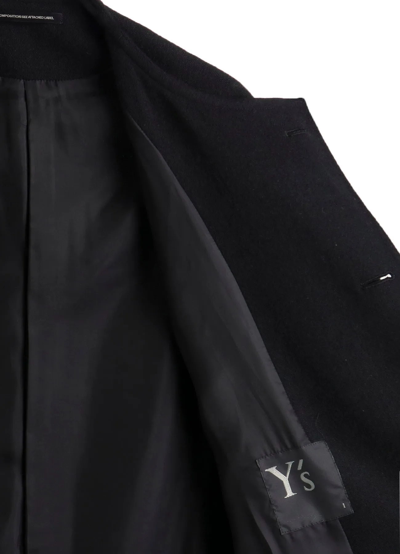 TOP VINTAGE FLANNEL COLLARLESS COAT sold by Yohji Yamamoto product image thumbnail 4