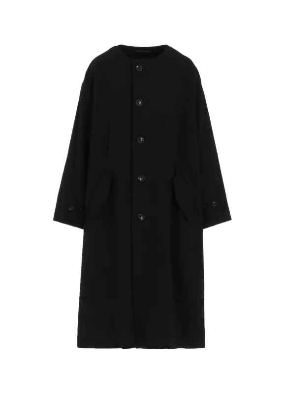 TOP VINTAGE FLANNEL COLLARLESS COAT sold by Yohji Yamamoto