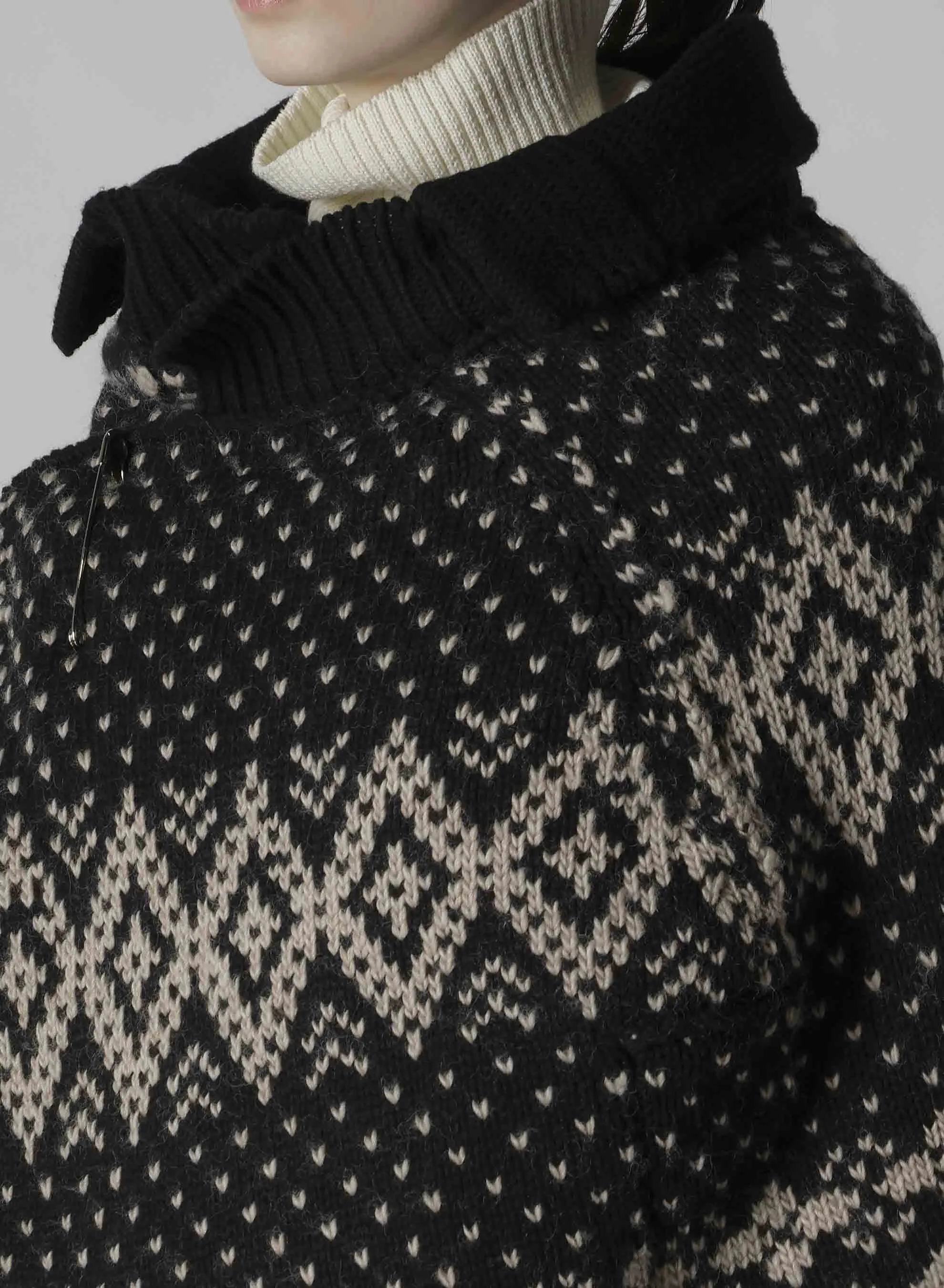 NORDIC JQ CAPE W/COLLAR sold by Yohji Yamamoto product image thumbnail 5